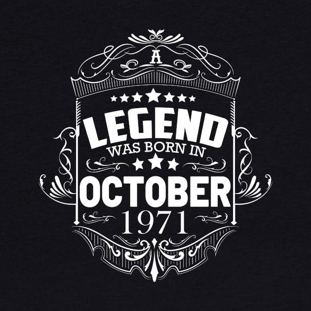 A legend was born in October 1971 by HBfunshirts